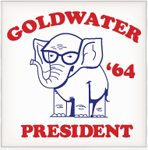 Barry Goldwater Elephant with Horn-Rimmed Glasses T-Shirt