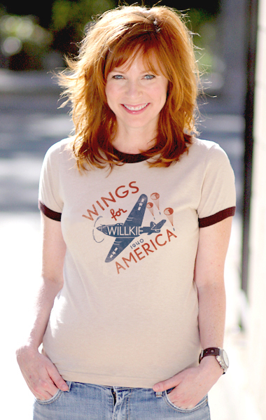 Wendell
willkie 'Wings for America' 1940 Presidential Campaign T-Shirt - Womens